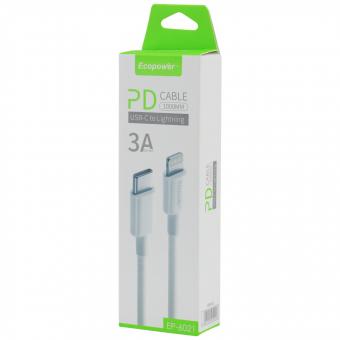 CABLE USB ECOPOWER EP-6021 USB-C para Lightning IPHONE 13/3AMP