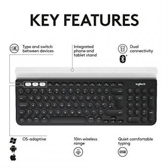 TECLADO WIRELESS MULTI-DEVICE K780 LOGITECH
